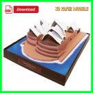 Sydney Opera House Australia 3D Paper Model Download Printable PDF Arts and Crafts, Fun Kids Adults
