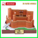 Agra Fort, India 3D Paper Model Download Printable PDF Arts and Crafts, DIY Papercraft Architecture