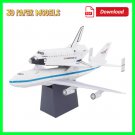 Shuttle Carrier Aircraft 3D Paper Model, Papercraft Space, Space toys, kids adults fun, Download PDF