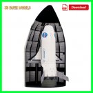 Boeing X-37 3D Paper Model, Papercraft Space, Space toys, NASA Space, kids adults fun, Download PDF