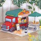 Miniature world Kitchen car, Hot dogs & burgers Paper Model, Paper Craft kit Paper Toy, Download PDF