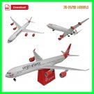 AIRBUS A340-600 3D Paper Model, Paper Craft kit Paper Toy, kids adults fun, Instant Download PDF