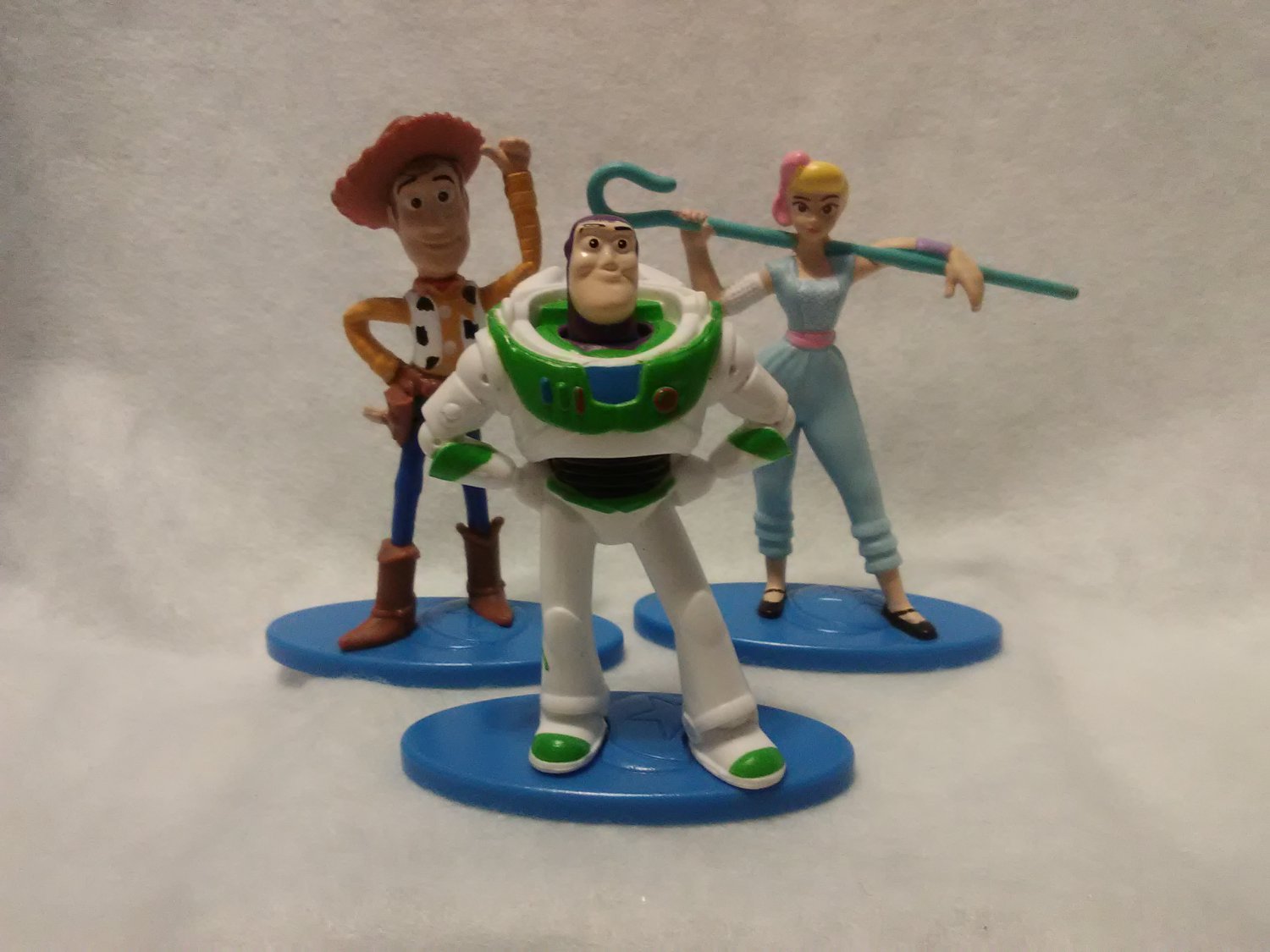 Toy Story Woody Buzz Lightyear & Bo Peep 3 PC Lot Disney Loose Figures