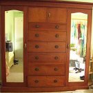 Armoire English Antique Closets Top Hat Cabinet Drawers Doors Mirrors