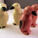2 Pr Old MIJ Pink & White Penguin Salt & Pepper Shakers