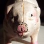 ADORABLE OLD PINK PIG PIGGY BANK A CAST IRON MONEY BOX