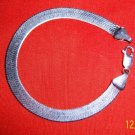Sterling Silver Herringbone Bracelet Heavy Italy Jewelry