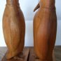 Bookends Book Ends Penguin Penquin Carved Teak Vintage