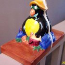 Folk Art Fishing Penguin Penquin Bookends Book Ends Vintage