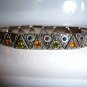 Marcasite Colored Crystals in Triangle Stretch Bracelet