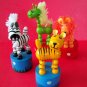 Vintage Rare Push Up & Collapse 4 Different Animal Toys