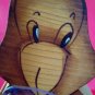 Penguin Penquin Wood Acrylic Bank Money Box Hand Made