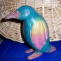 Penguin Folk Art Carved Painted Wood Fab Color Artistic