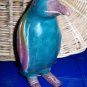 Penguin Folk Art Carved Painted Wood Fab Color Artistic