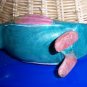 Penguin Folk Art Carved Painted Wood Fab Color Artistic