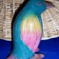 Penguin Folk Art Carved Painted Wood Fab Color Artistic