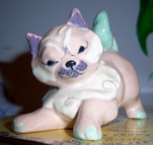 Kitty Cat Kay Finch Calif Pottery Rare Sweet Pastels