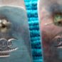 Sterling Lapis Handmade Custom Signed Triangle Earrings