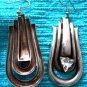 Silver & Lg Triangular CZ Long Earrings for Mom or Prom