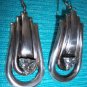 Silver & Lg Triangular CZ Long Earrings for Mom or Prom