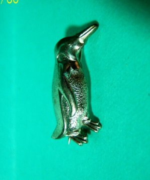 Sterling Silver Vintage Penguin Penquin Pin Brooch