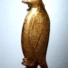 Penguin Penquin Vintage Bronze Pin Brooch