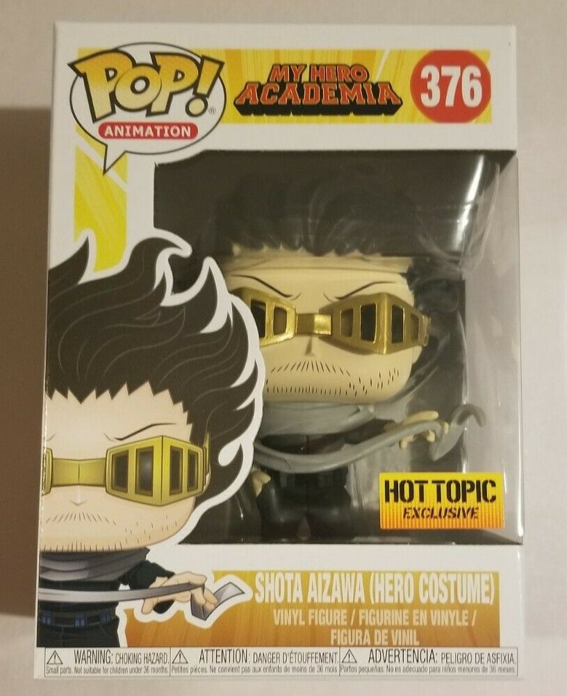 FUNKO POP SHOTA AIZAWA MY HERO COSTUME ERASERHEAD 376 HT EXCLUSIVE MHA VAULTED Protector