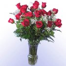 18 Red Rose Bouquet with Vase