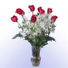9 Red Rose Bouquet with Vase