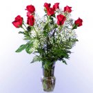 1 Dozen Red Roses with Vase