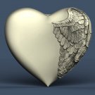 Heart wings memorial plaque