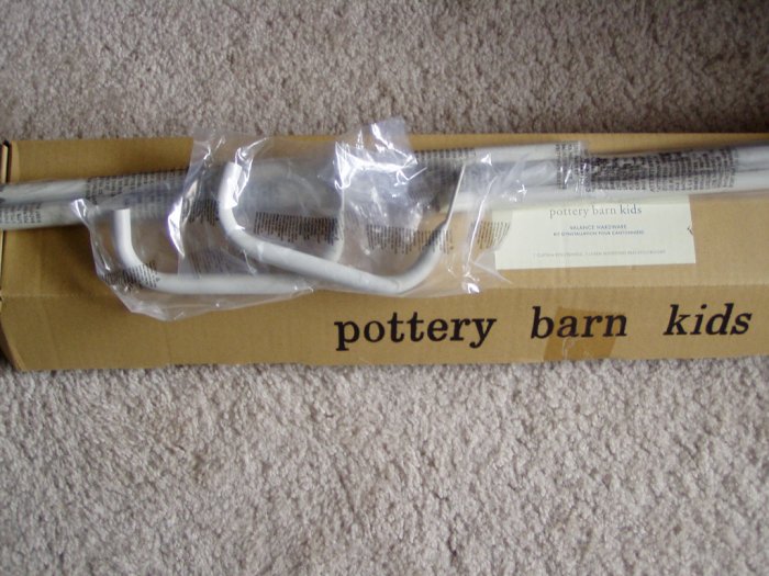 Pottery Barn Kids Valance Hardware Window Treatment White 28 in to 48 in