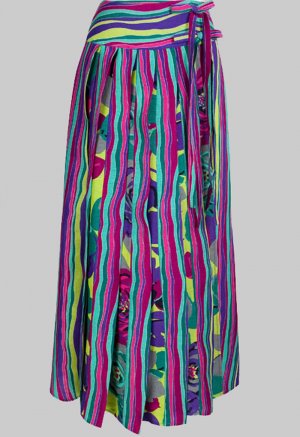 Soft Surroundings Paris Pleat Long Skirt Misses 36 inch long  S 6 8