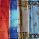 Hijab Shawl Batik Embossed with Fringes 56 in x 21 in Blue