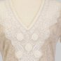 Soft Surroundings Tessoro Tee Tops Crochet Lace Short Sleeve M 10 12