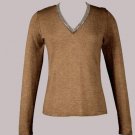 Soft Surroundings Rhinestone Silk Cashmere Sweater Misses S 6 8