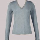 Soft Surroundings Rhinestone Silk Cashmere Sweater Misses L 14 16