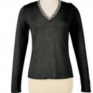 Soft Surroundings Rhinestone Silk Cashmere Sweater Misses L 14 16
