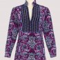 Soft Surroundings Silk Tunisian Tunic Top Shirt Misses S 6 8