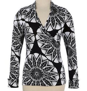 Soft Surroundings Wrap Top Shirt Misses L 14 16