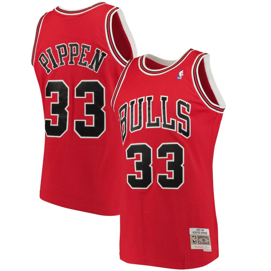 Men & Youth Scottie Pippen  Bulls throwback jersey red