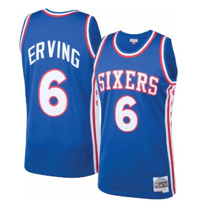 Men & Youth   Julius Erving  76ers sixers throwback jersey blue