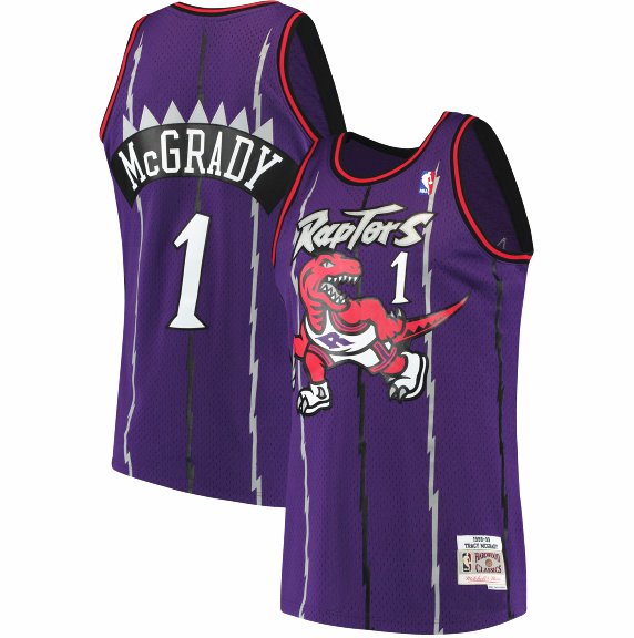 Men & Youth Tracy McGrady TMAC Raptors throwback  jersey PURPLE