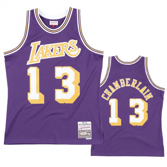 Men & Youth Wilt Chamberlain Lakers  throwback jersey purple