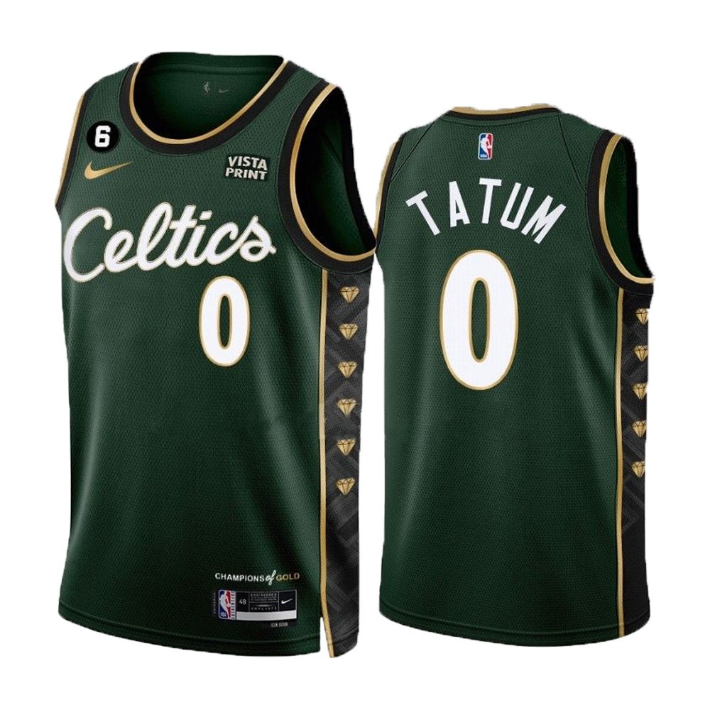Men & Youth  Celtics 0 Jayson Tatum City Edition Jersey green 2023