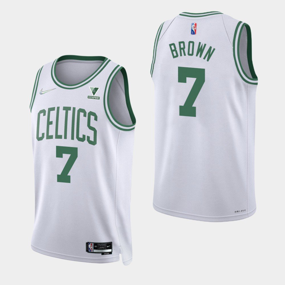 Men & Youth  Celtics #7 Jaylen Brown Jersey white