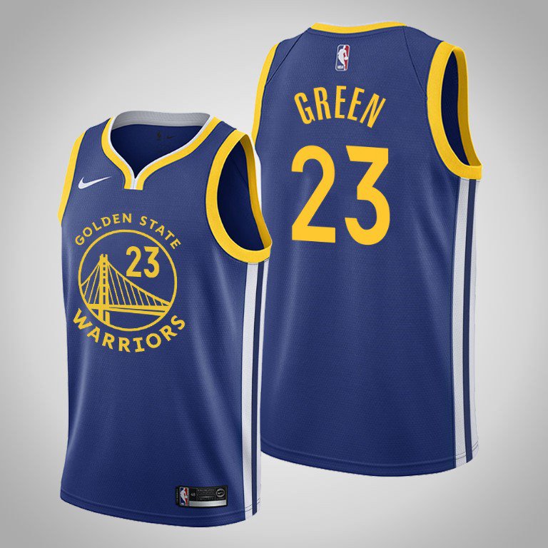 Men & Youth Warriors #23 Draymond Green Icon Jersey Blue