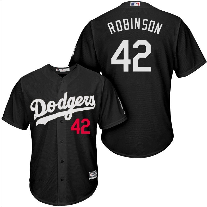 Men & Youth  Jackie Robinson LA Dodgers jersey Black