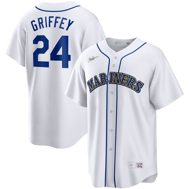 Men & Youth Ken Griffey Jr seattle Mariners 24 cooperstown jersey white