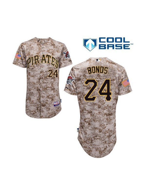 Men & Youth Barry Bonds Pittsburgh Pirates 24  jersey camo